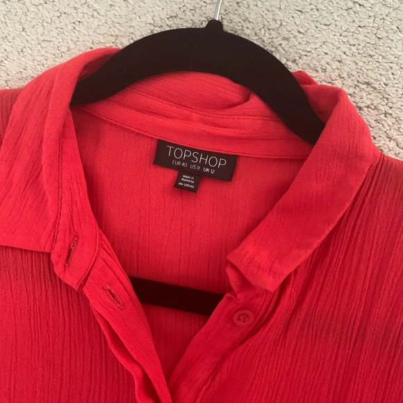 TOPSHOP Ruffle Sleeve Blouse - Picture 7 of 12